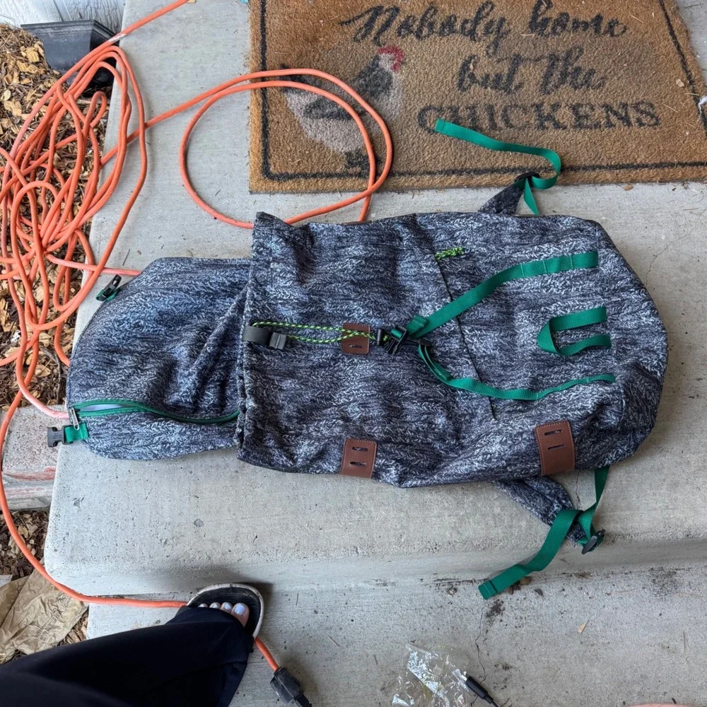Patagonia Arbor Pack 26L Backpack Gray Herringbone Green Trim 47956 FA16